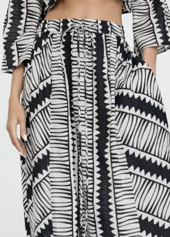 Falda midi estampada