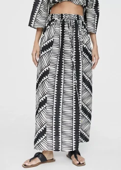 Falda midi estampada