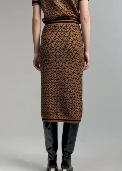 Falda monograma bicolor