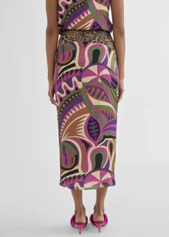 Falda pareo estampada