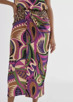 Falda pareo estampada