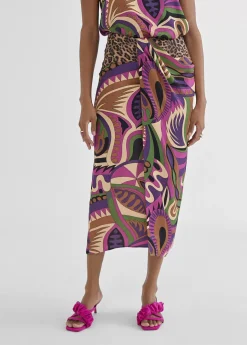 Falda pareo estampada