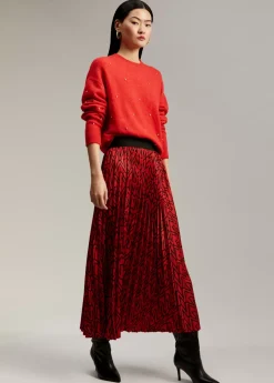 Falda plisada monograma