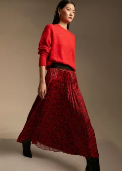 Falda plisada monograma