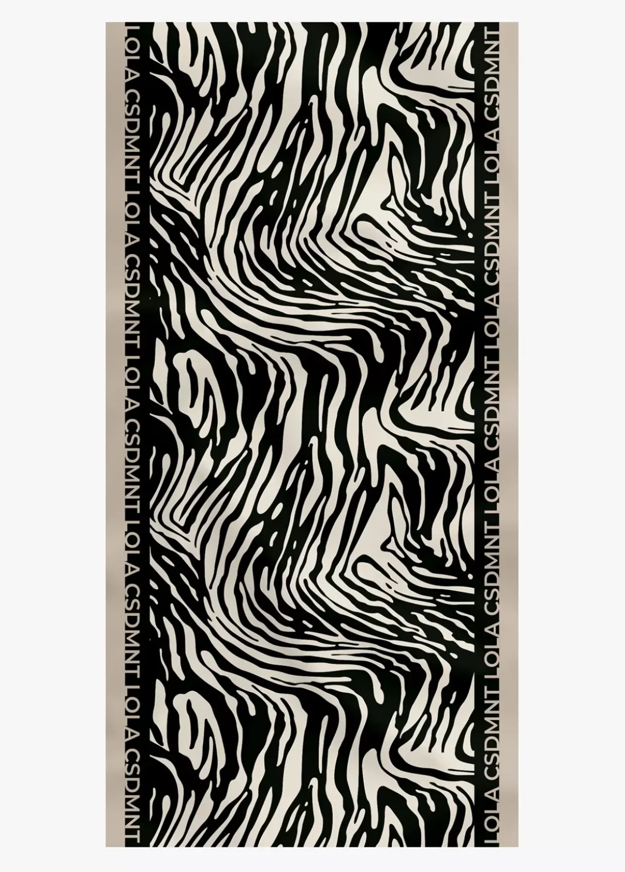 Fular logo y estampado zebra