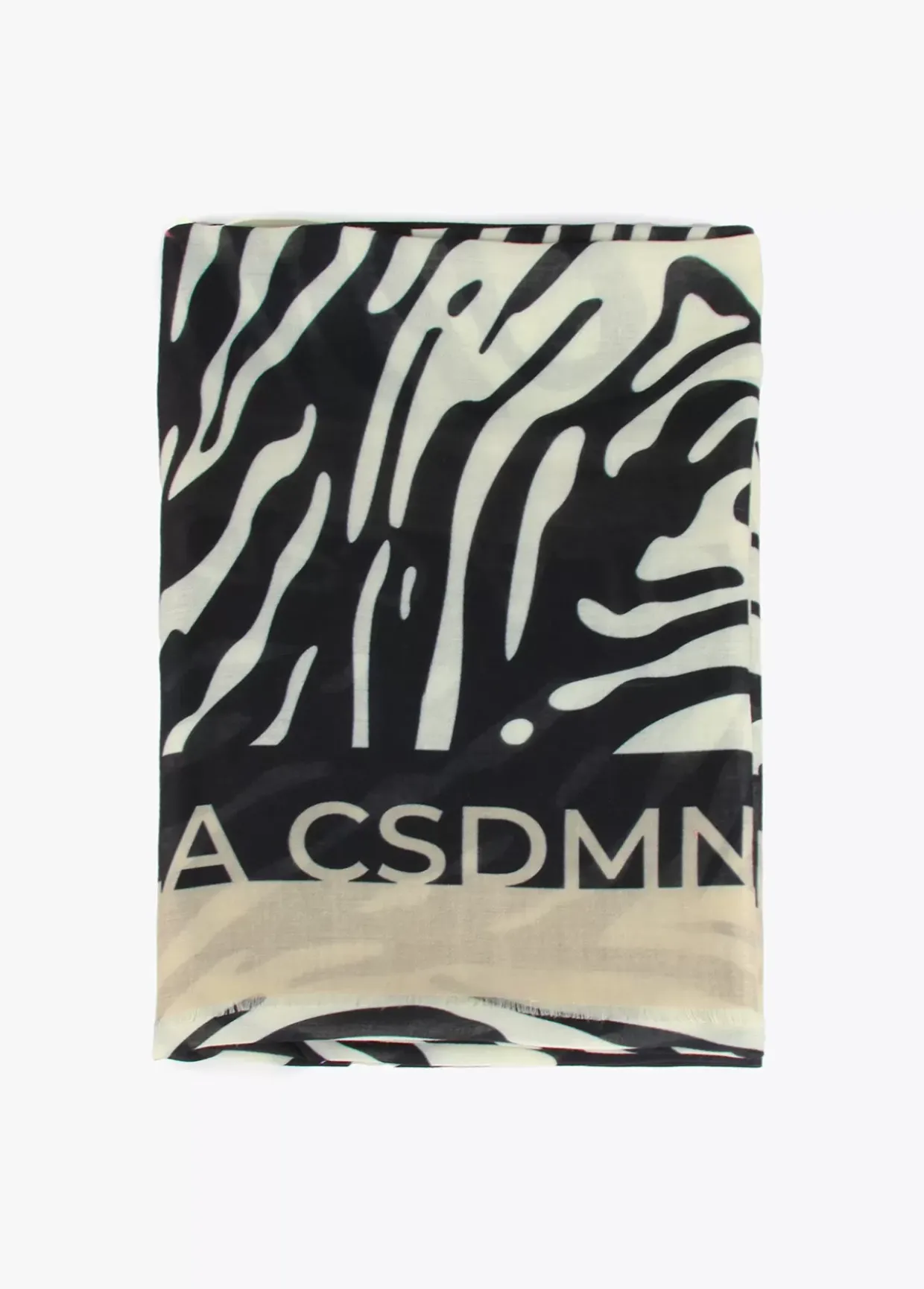 Fular logo y estampado zebra