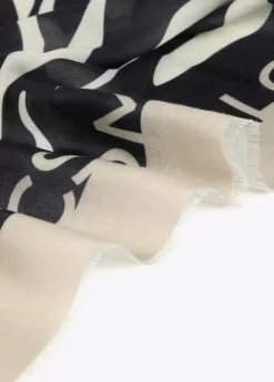 Fular logo y estampado zebra