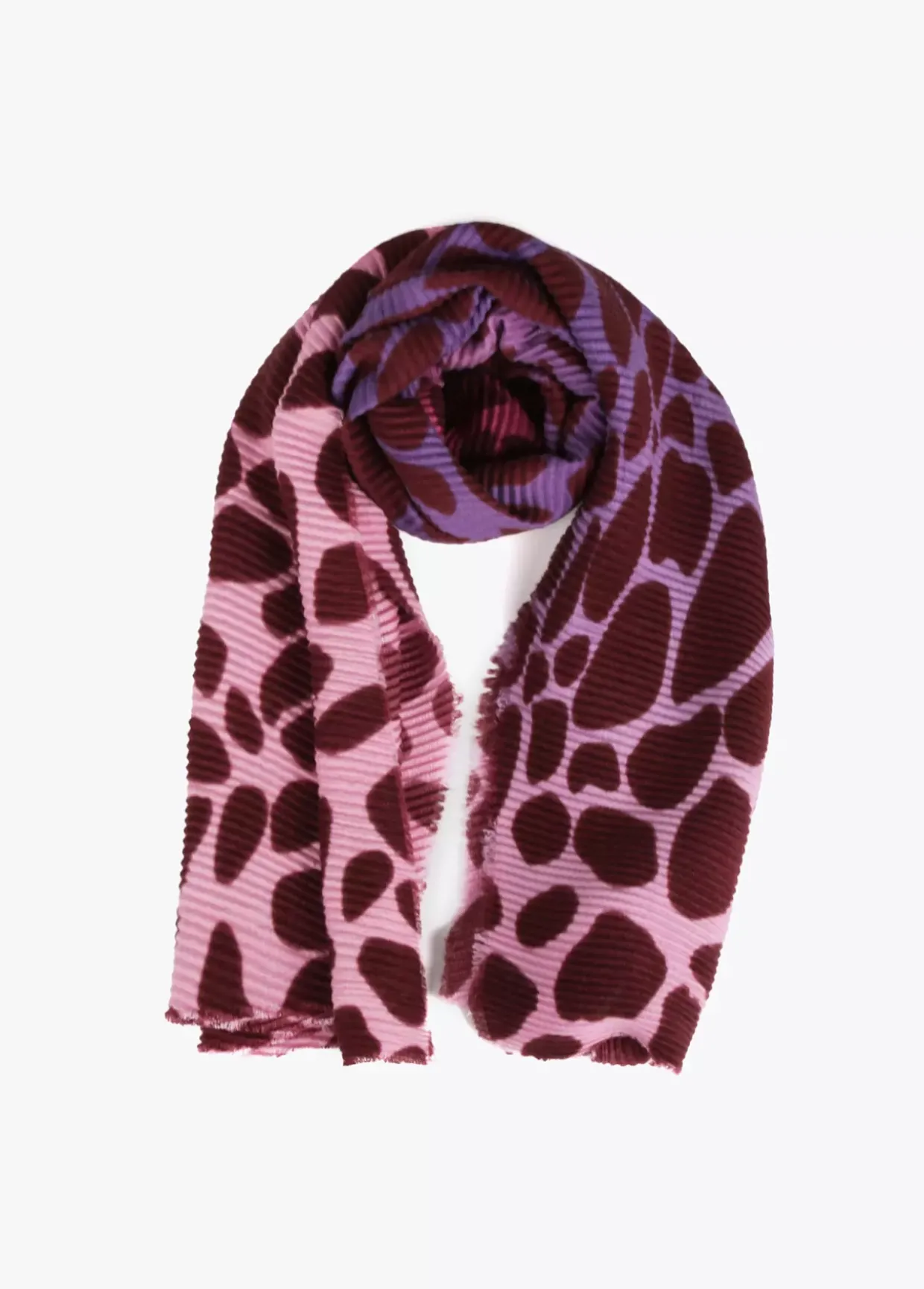 Fular plisado animal print