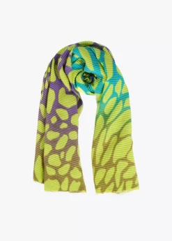 Fular plisado animal print