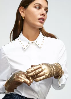 Guantes acolchados con cadena