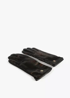 Guantes animal print metalizado