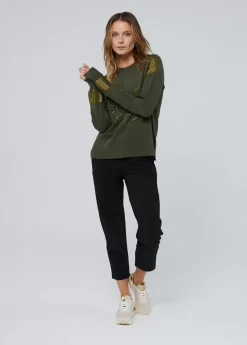 Jersey punto logo strass