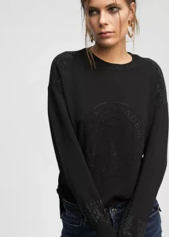 Jersey punto logo strass