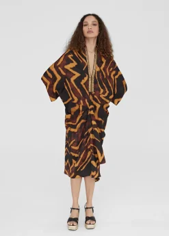 Kimono estampado en cebra