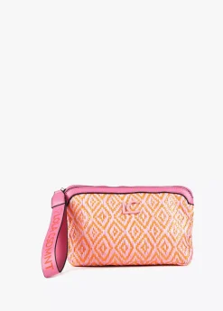 Neceser efecto rafia bicolor