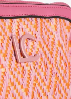 Neceser efecto rafia bicolor