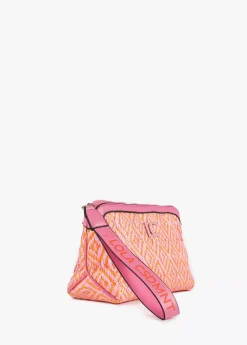 Neceser efecto rafia bicolor