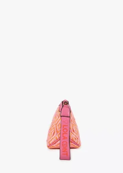 Neceser efecto rafia bicolor