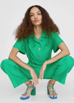 Pantalón cropped monocolor