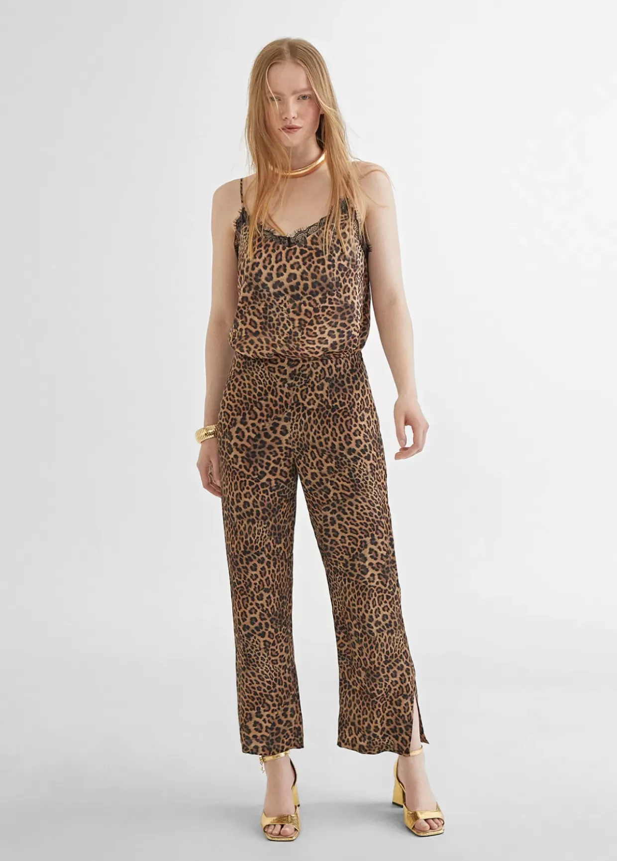 Pantalón culotte animal print