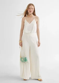 Pantalón plisado y fluído