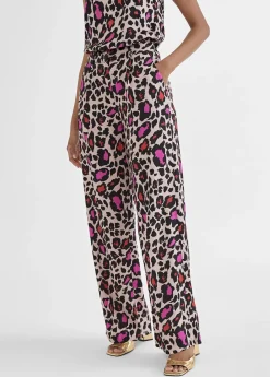 Pantalón recto animal print