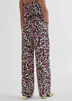 Pantalón recto animal print