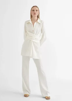 Pantalón recto fluido