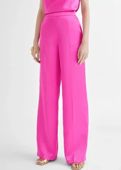 Pantalón recto satinado