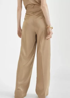 Pantalón recto satinado