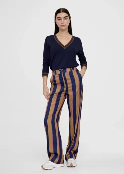 Pantalén satén rayas