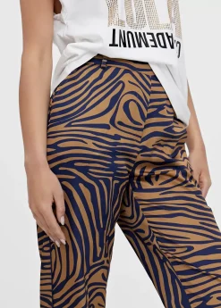 Pantalon recto estampado animal
