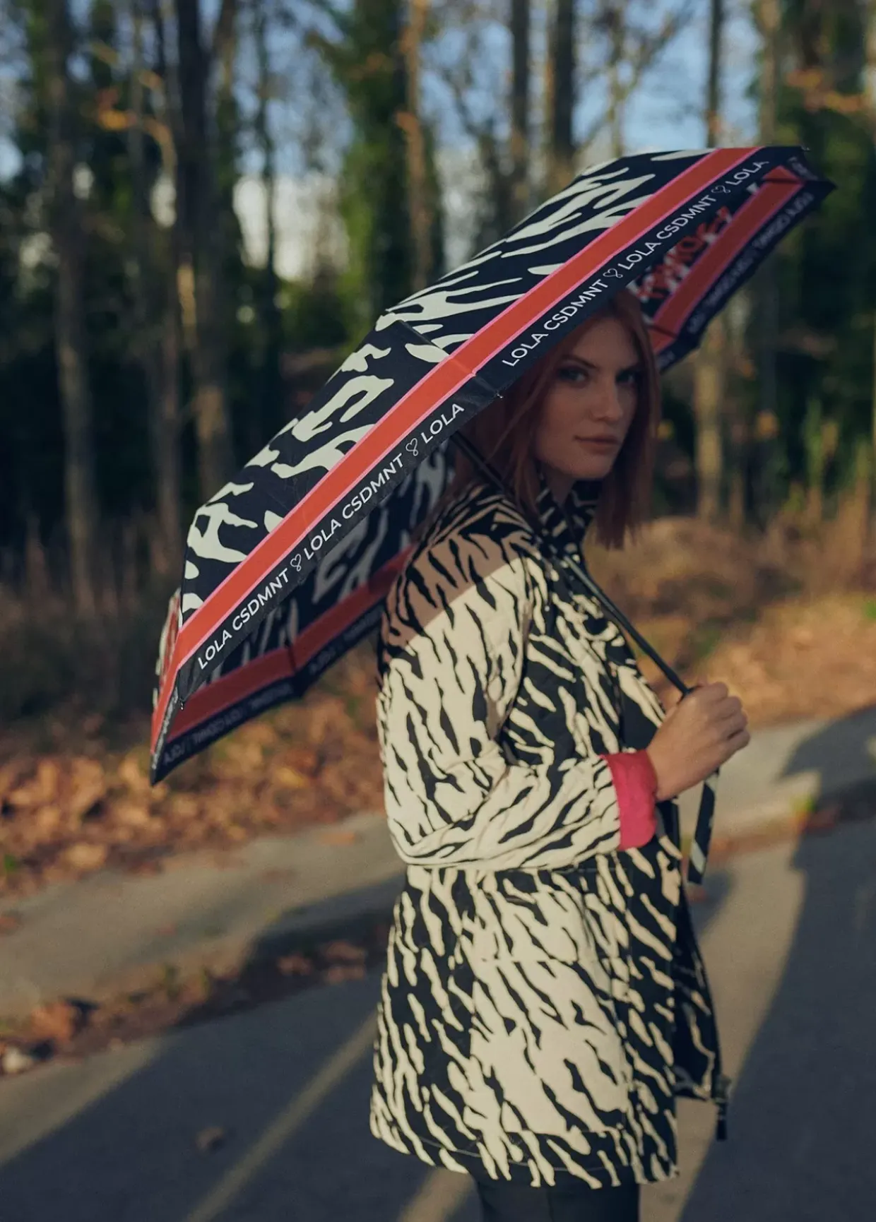 Paraguas pequeño automático print cebra| Lola Casademunt