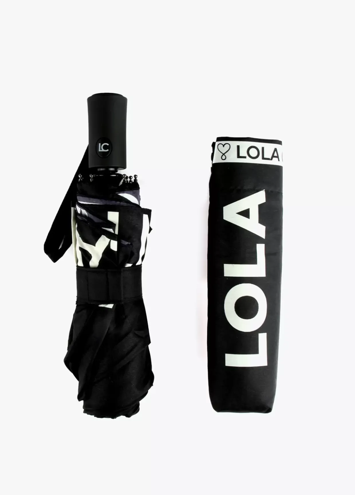 Paraguas pequeño automático logo | Complementos | Lola Casademunt