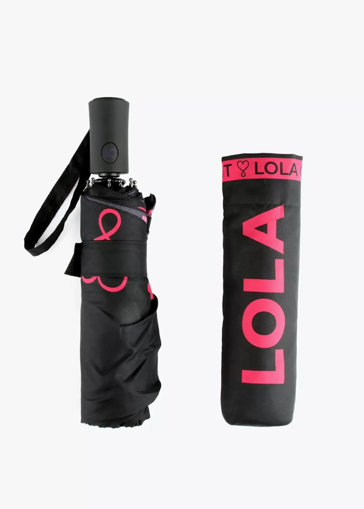 Paraguas pequeño negro automático | Complementos | Lola Casademunt