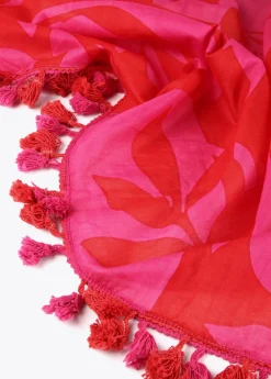 Pareo fucsia y rojo.