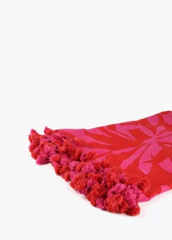 Pareo fucsia y rojo.