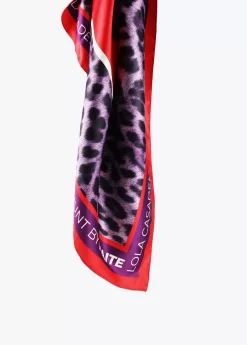 Pañuelo animal leopardo lilas