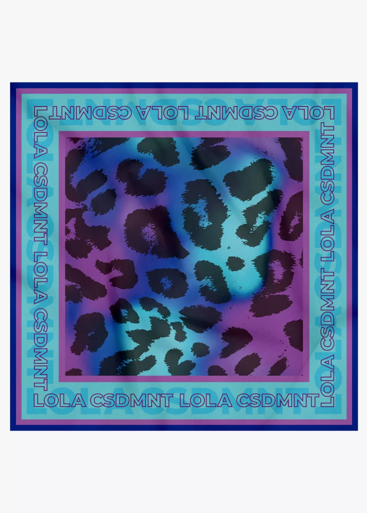 Pañuelo animal print azules