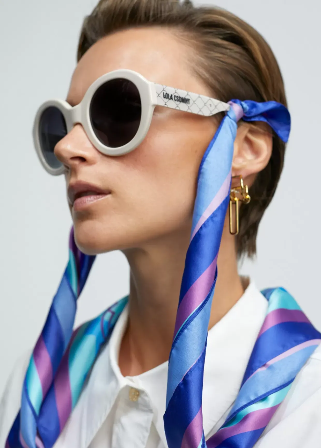 Pañuelo animal print azules