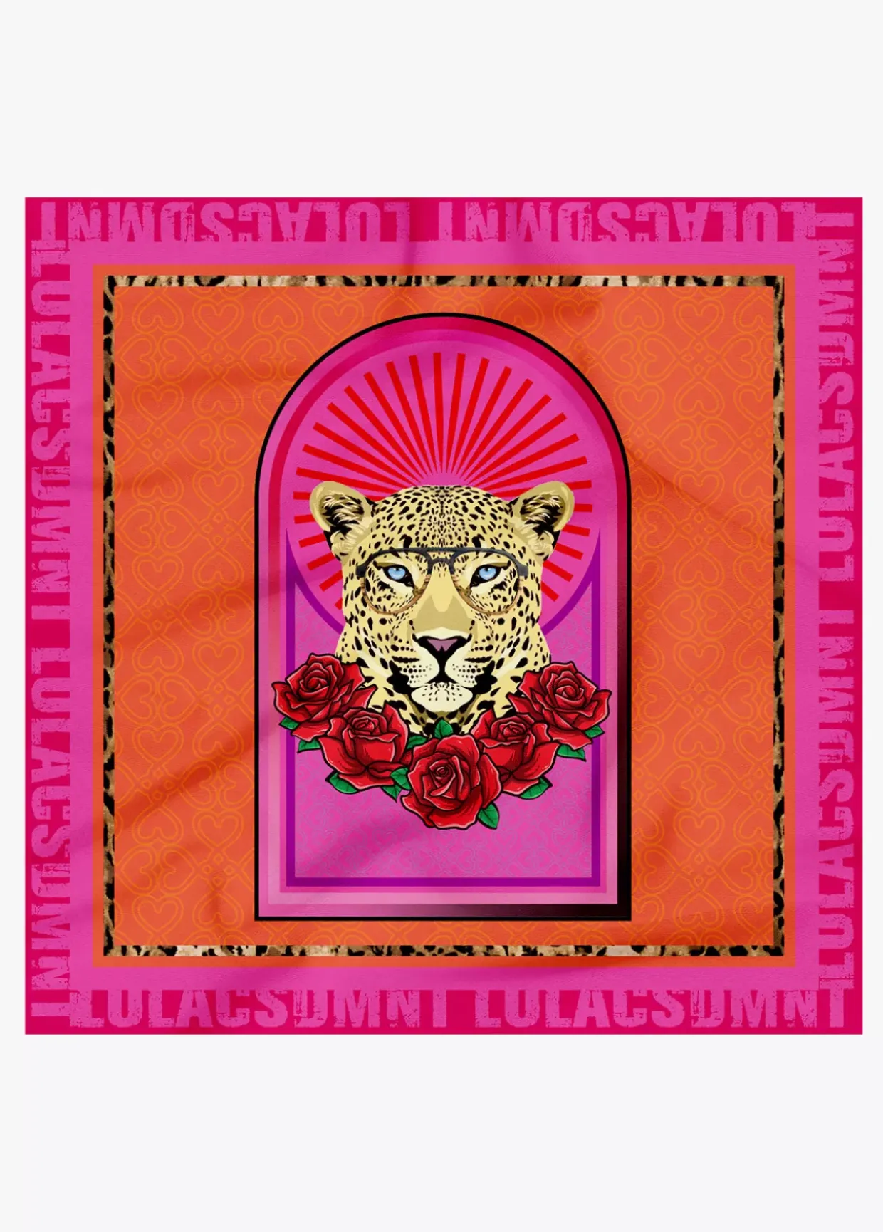 Pañuelo leopardo y flores