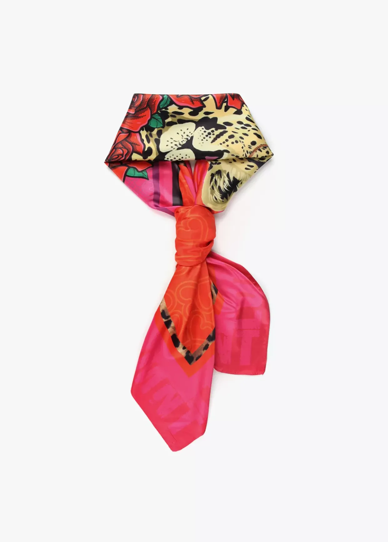 Pañuelo leopardo y flores