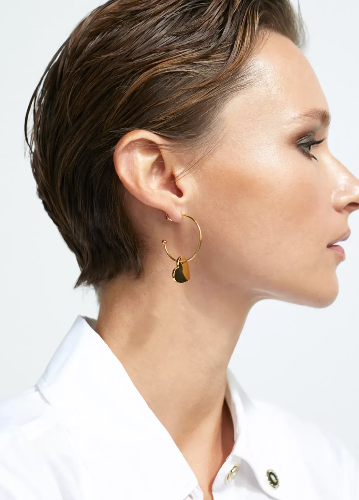 Pendientes aro con corazón