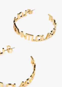 Pendientes aro logotipado