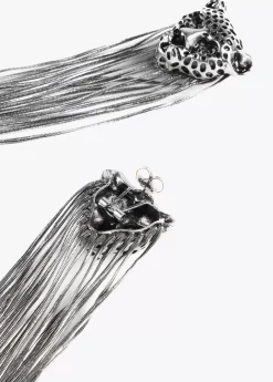 Pendientes cabeza de leopardo
