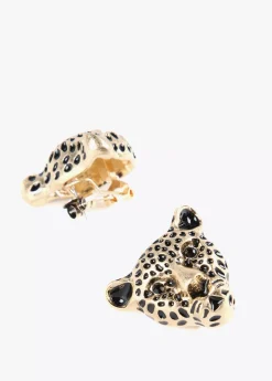 Pendientes cara leopardo