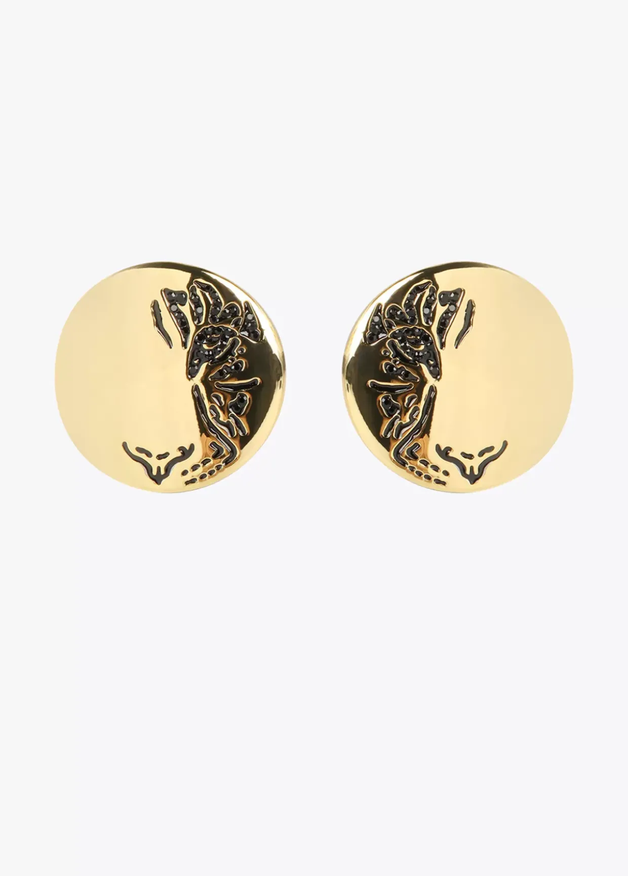 Pendientes de botón dorados