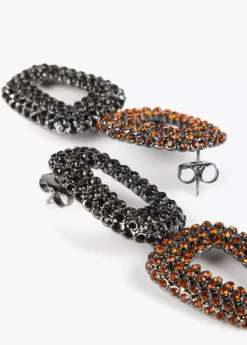 Pendientes dobles con piedras