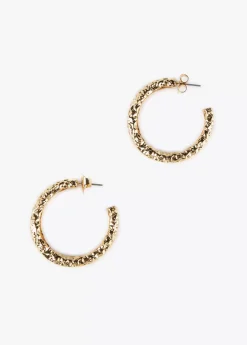 Pendientes dorados con textura