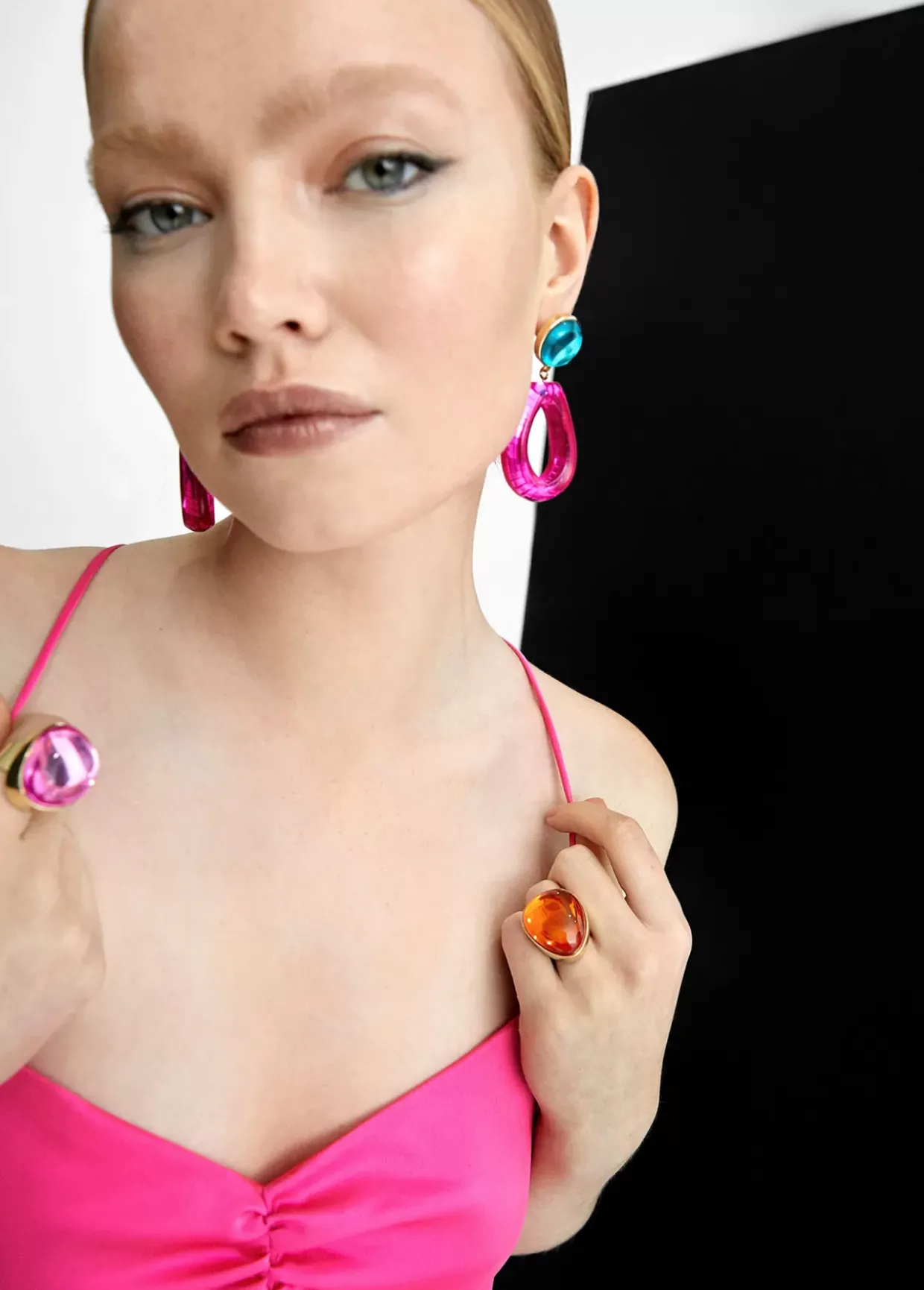 Pendientes dos piezas de colores